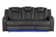 Galaxy Home Benz LED & Power Reclining Sofa in Gray image