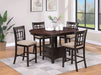 Lavon 5-piece Counter Height Dining Room Set Light Chestnut and Espresso image