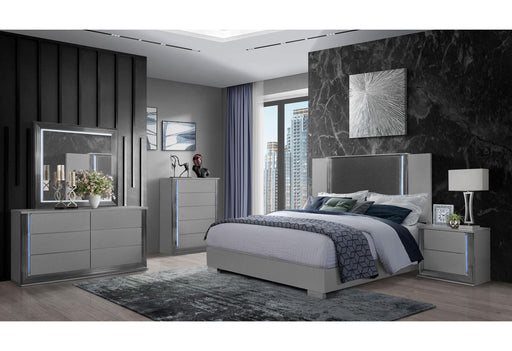 YLIME SMOOTH SILVER QUEEN BED GROUP image