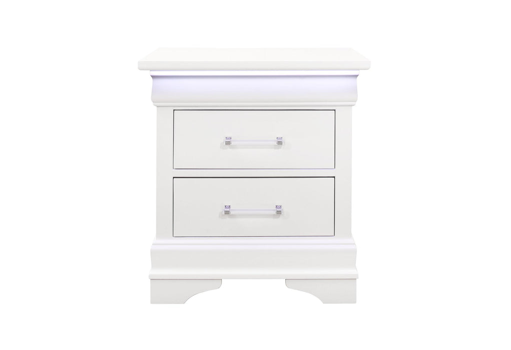 CHARLIE WHITE NIGHTSTAND WITH LED image