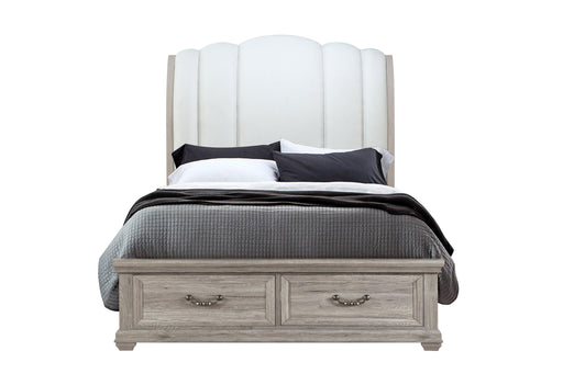 ROWAN NATURAL QUEEN BED WITH STORAGE image