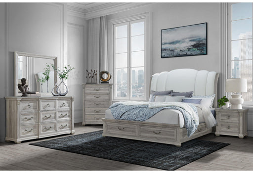 ROWAN NATURAL KING BED GROUP WITH STORAGE image