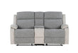 U6027 GREY/LT GREY CONSOLE RECLINING LOVESEAT image