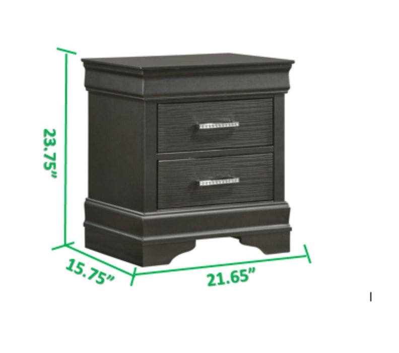 Galaxy Home Brooklyn Nightstand in Gray