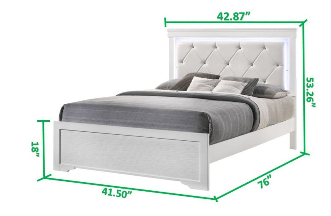 Galaxy Home Brooklyn Twin Bed in White