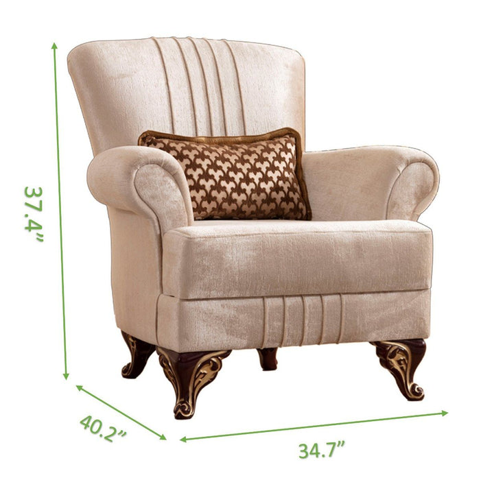 Galaxy Home Carmen Chair in Beige