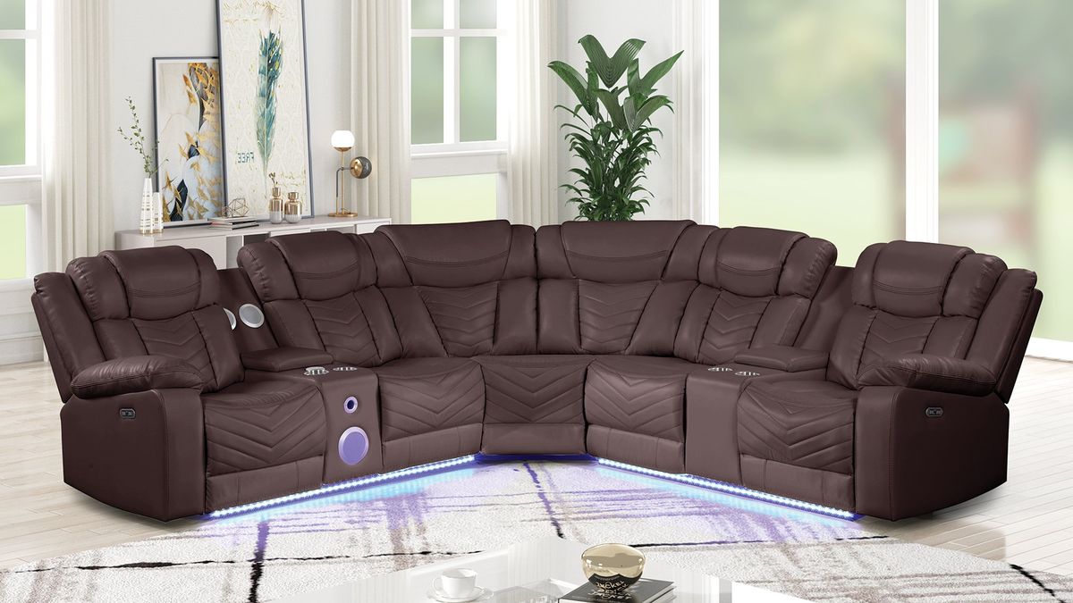 Galaxy Home Challenger Reversible Sectional Brown image