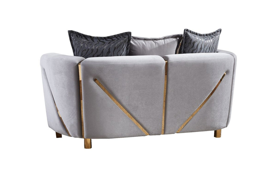 Galaxy Home Chanelle Loveseat in Gray