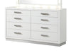 Galaxy Home Coco 8 Drawer Dresser in Milky White image