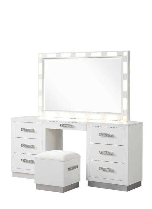 Galaxy Home Coco Vanity Set in Milky White image