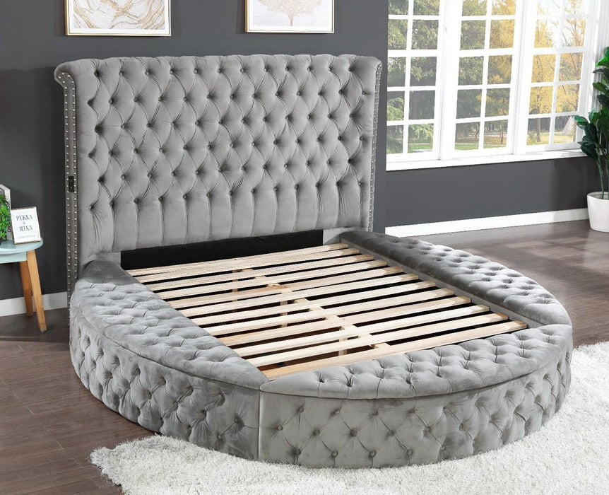 Galaxy Home Hazel Queen Bed in Gray