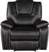 Galaxy Home Hong Kong Recliner Chair in Black image