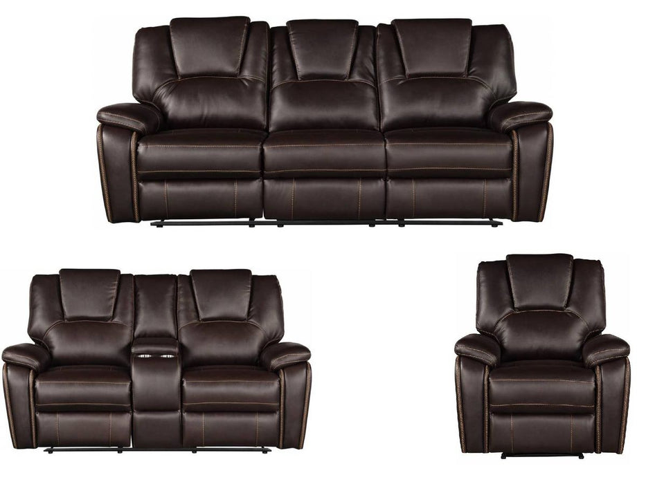 Galaxy Home Hong Kong Power Reclining Sofa in Brown