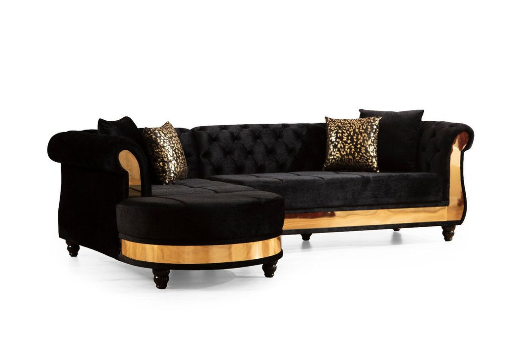 Galaxy Home Julia Sectional In Black
