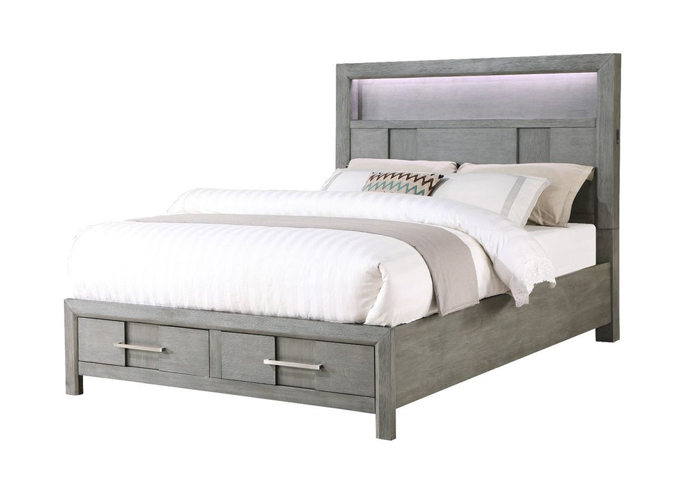 Galaxy Home Kenzo Full Bed in Gray image