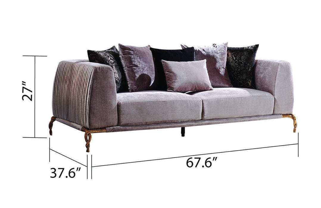 Galaxy Home Majesty Loveseat in Ivory