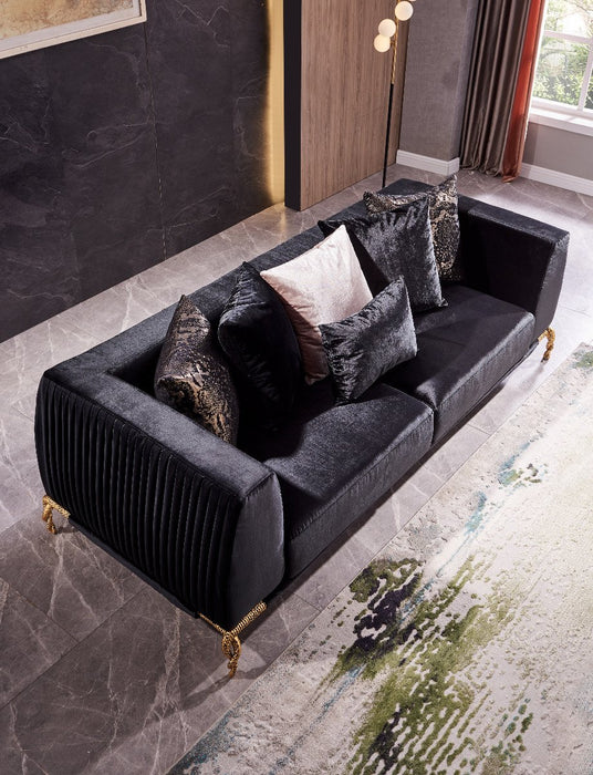 Galaxy Home Majesty Sofa in Black