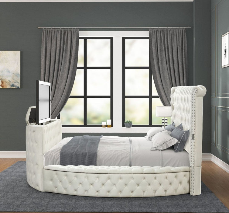 Galaxy Home Maya King Bed in Cream