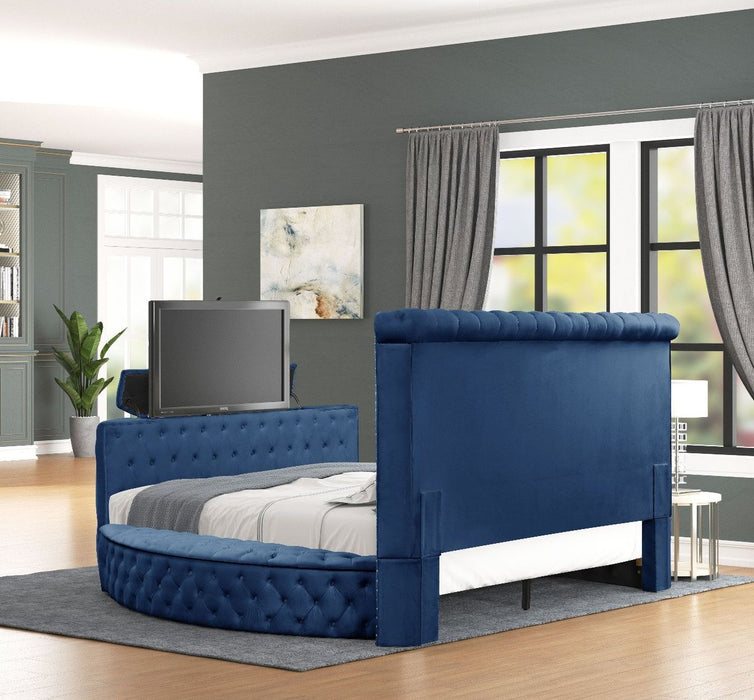 Galaxy Home Maya King Bed in Navy