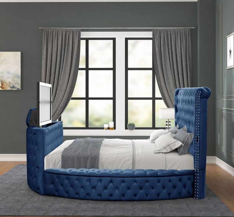Galaxy Home Maya King Bed in Navy