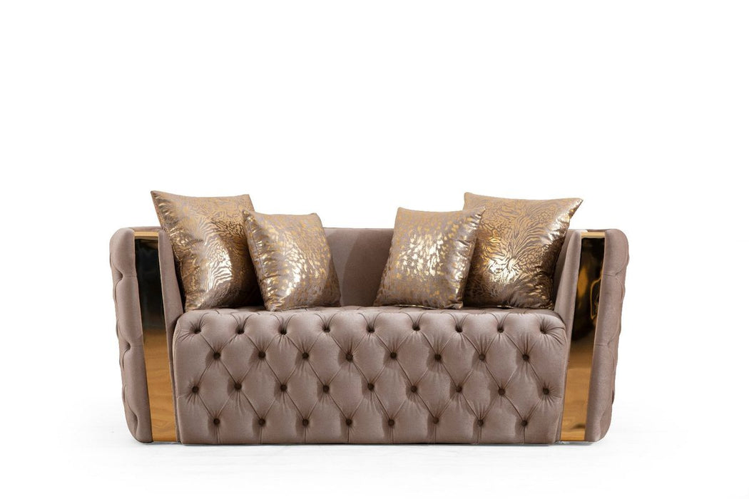 Galaxy Home Naomi Loveseat in Taupe image
