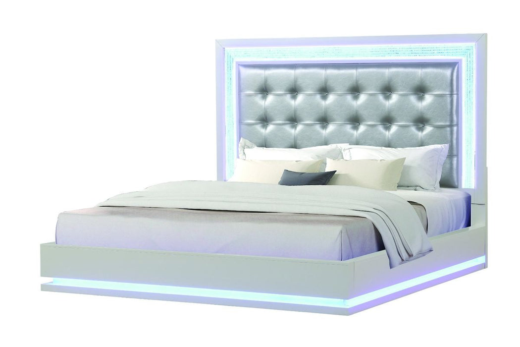 Galaxy Home Passion Queen Bed in Milky White image