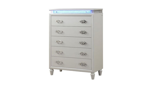 Galaxy Home Perla LED Chest in Milky White image