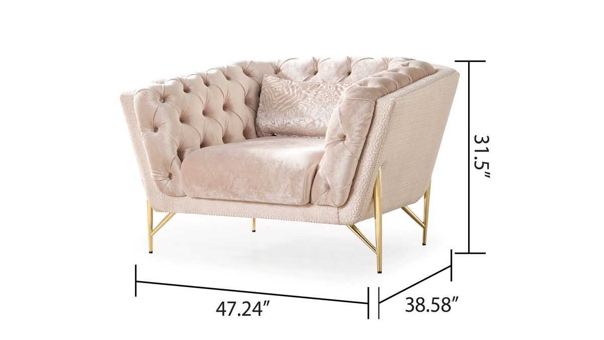 Galaxy Home Presley Chair in Beige