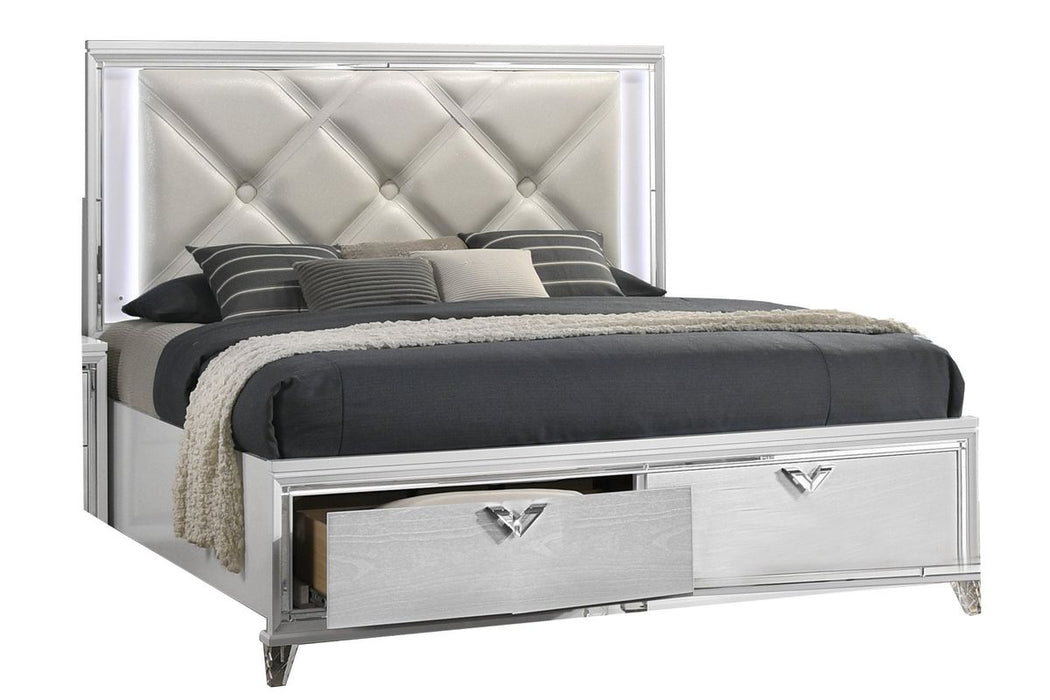 Galaxy Home Prism King Bed in White