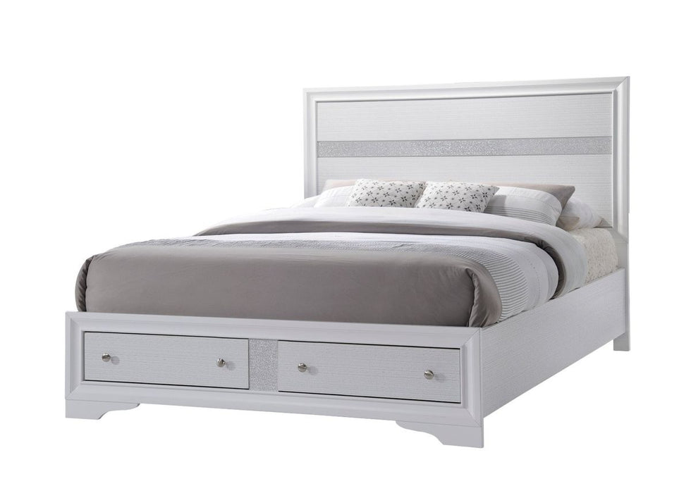 Galaxy Home Matrix Queen Bed in White image