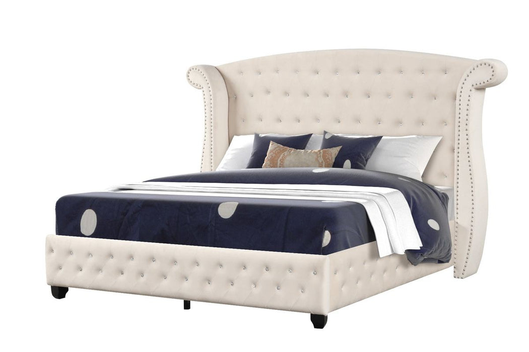 Galaxy Home Sophia King Bed in Cream