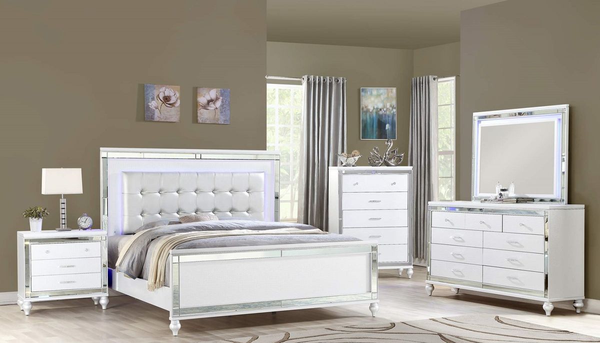 Galaxy Home Sterling King Bed in White