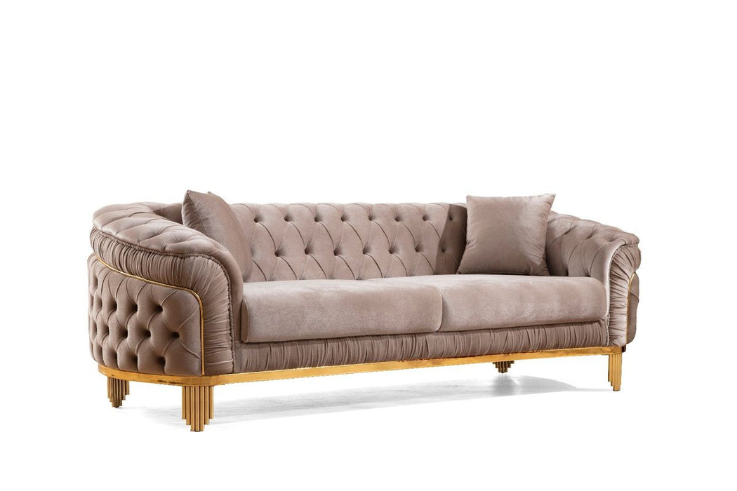 Galaxy Home Vanessa Sofa in Taupe